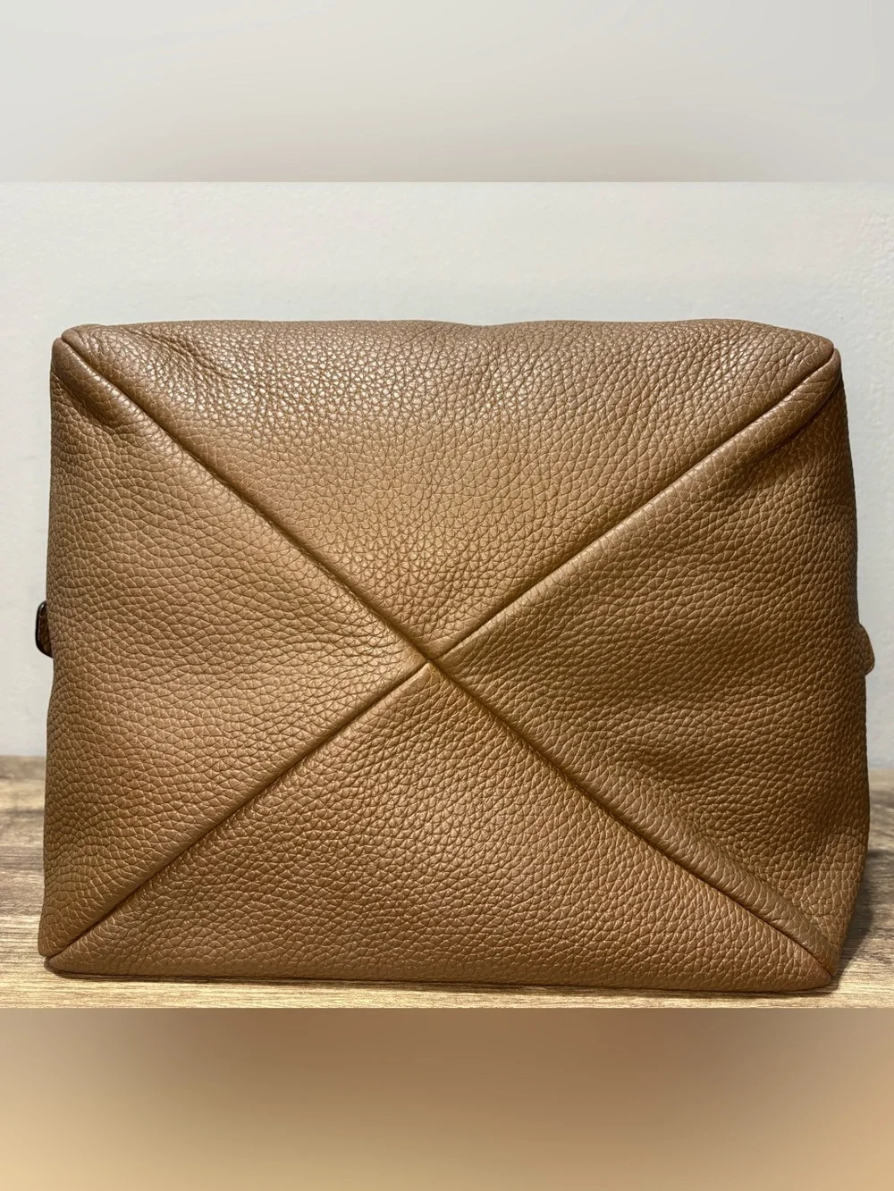 Bruno Magli Pebbled Leather Satchel in Taupe